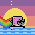 Surfing Nyan Cat